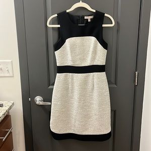 Banana Republic Tweed Sheath Black and White Dress